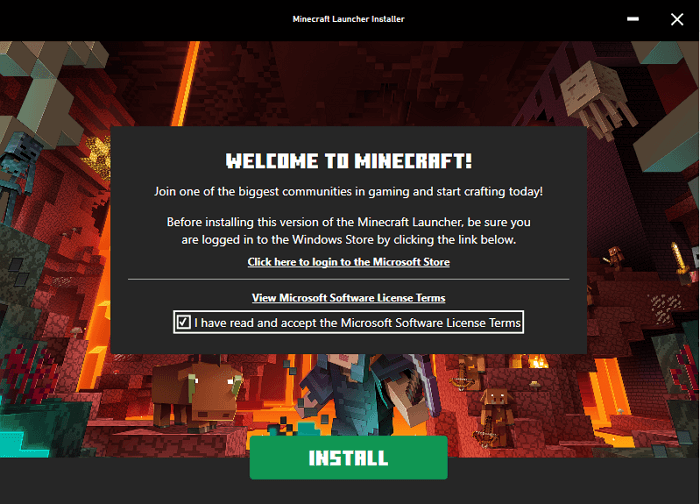 install minecraft game