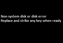 non system disk or disk error