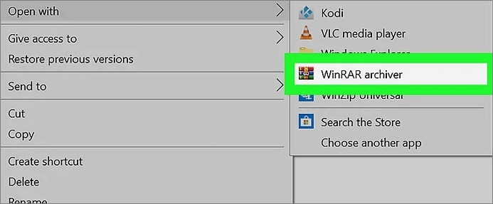 open iso with winrar