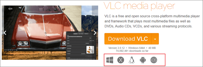 open vlc to run SWF files